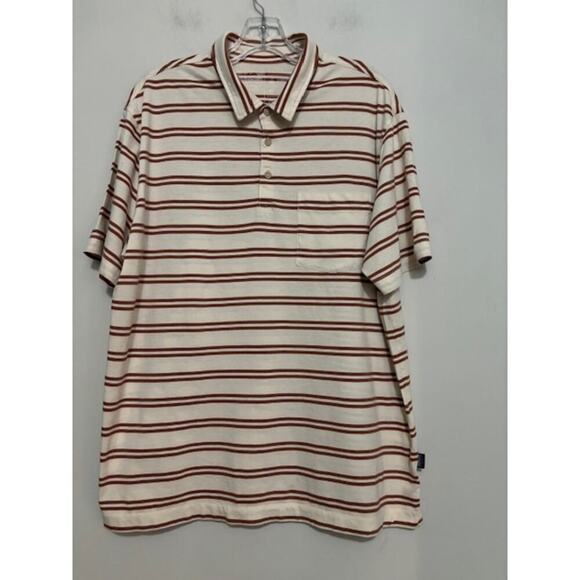Patagonia Men's Polo Shirt Cotton in Conversion XL Short Sleeve Mirror Stripe - Picture 1 of 5